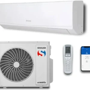 Sinclair airco 3,5 kW compleet met montage